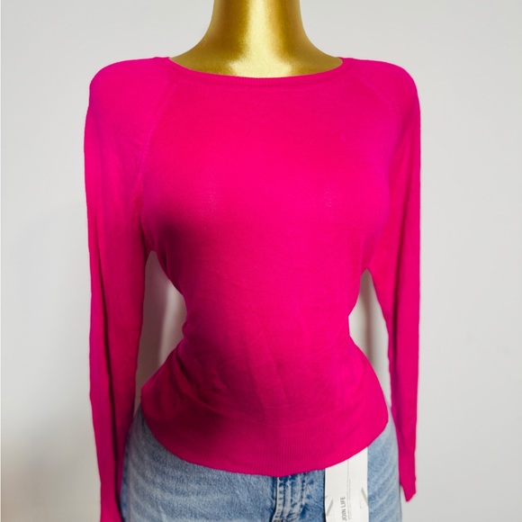 Zara Pink Fitted light sweater - Picture 1 of 4